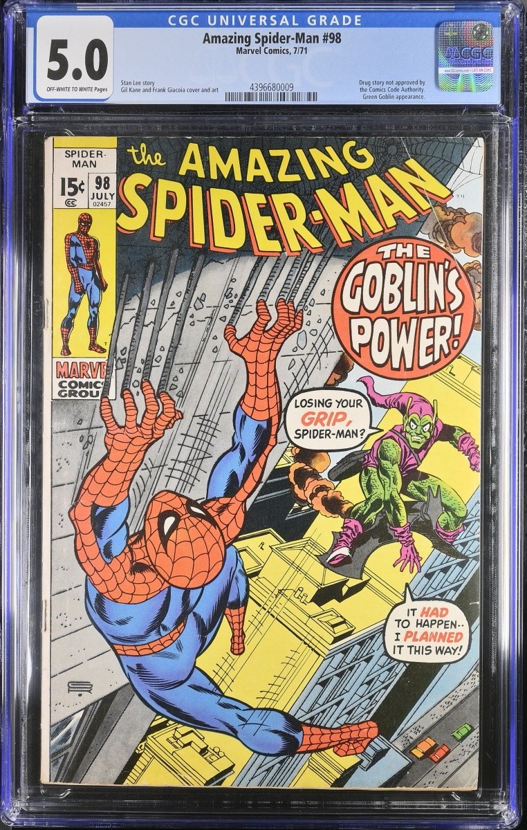 Marvel Amazing Spider-Man #98 comic CGC graded 5.0