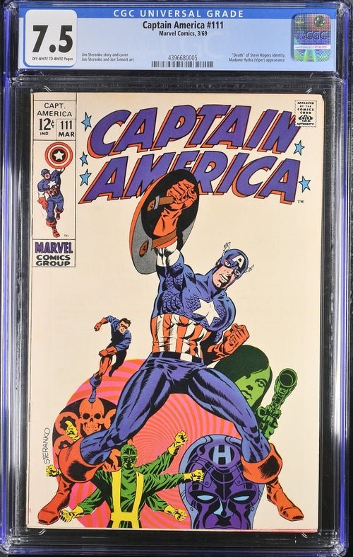 Marvel Captain America #111 Comic CGC Graded 7.5