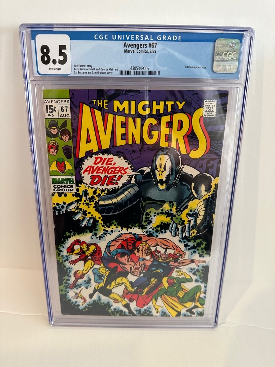 Marvel Avengers #67 comic CGC graded 8.5