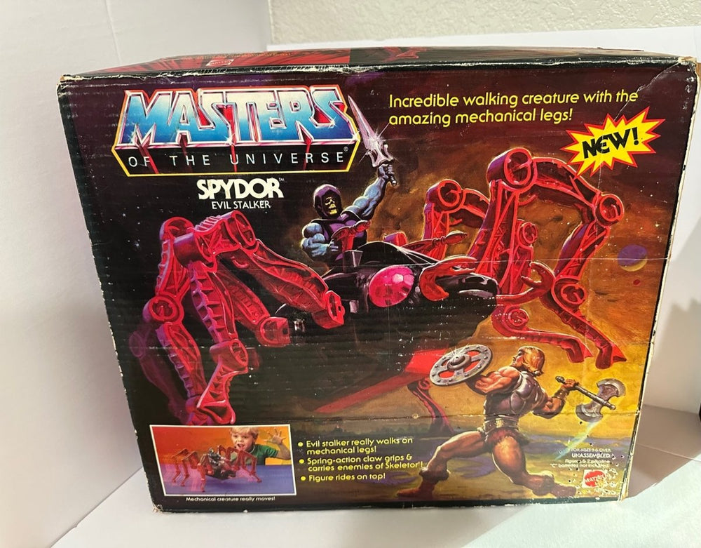 Vintage Masters of the Universe Spydor Evil Stalker 1985 (Complete in open box)