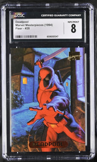 Load image into Gallery viewer, 1994 Fleer Marvel Masterpieces Deadpool #28 CGC 8 NM/MINT
