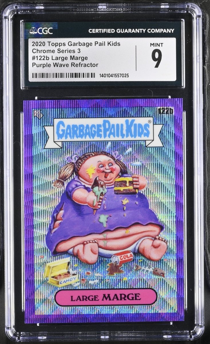 2020 Topps Garbage Pail Kids Chrome series 3 Large Marge Purple Wave Refractor #122B CGC 9 MINT