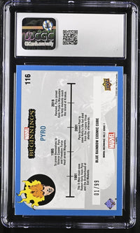 Load image into Gallery viewer, 2023 Marvel Beginnings Vol. 2 Ser. 1 Pyro Blue Cosmic Cube CGC 9 MINT. Alpha! 1/99!
