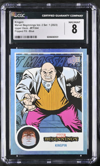 Load image into Gallery viewer, 2023 Marvel Beginnings Vol.2 Ser.1 Kingpin Flipped FX Blue #FFX44 CGC 8 NM/MINT
