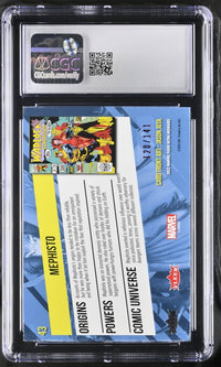Load image into Gallery viewer, 2023 Marvel Ultra Avengers Mephisto Burgandy Foil #43 CGC 8 NM/MINT
