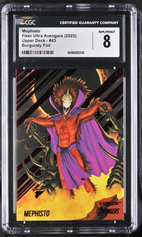 Load image into Gallery viewer, 2023 Marvel Ultra Avengers Mephisto Burgandy Foil #43 CGC 8 NM/MINT
