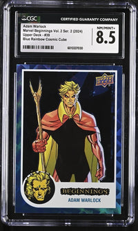 Load image into Gallery viewer, 2024 Marvel Beginnings Vol. 2 Ser. 2 Adam Warlock Blue Cosmic Cube CGC 8.5 NM/MINT+
