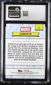 Load image into Gallery viewer, 2024 Marvel Chrome Topps Hawkeye Gold Wave CGC 9 MINT
