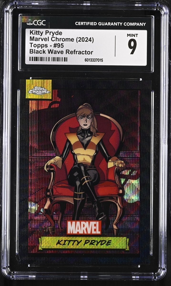 2024 Marvel Chrome Topps Kitty Pride Black Wave Refractor CGC 9 MINT