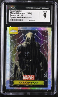 Load image into Gallery viewer, 2024 Marvel Chrome Topps Taskmaster Web Refractor CGC 9 MINT
