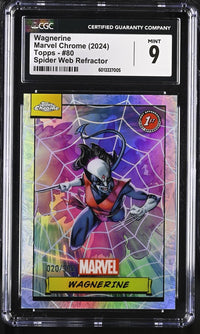 Load image into Gallery viewer, 2024 Marvel Chrome Topps Wagnerine Web Refractor CGC 9 MINT
