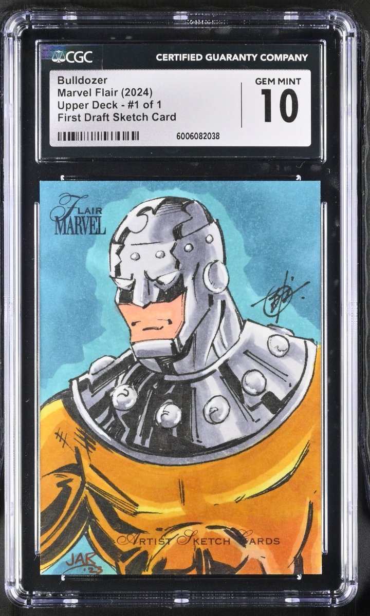 2024 Marvel Flair Bulldozer First Draft Sketch #1/1 CGC 10 GEM MINT