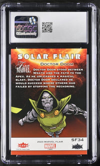 Load image into Gallery viewer, 2024 Marvel Flair Doctor Doom Solar Flair SSP #SF34 CGC 8 NM/MINT
