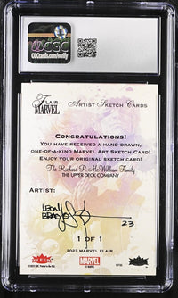 Load image into Gallery viewer, 2024 Marvel Flair Nightcrawler Artist Sketch 1/1 CGC 9 MINT
