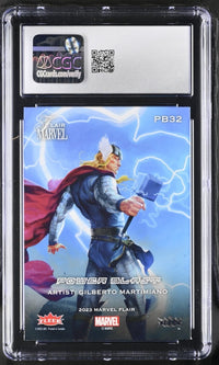 Load image into Gallery viewer, 2024 Marvel Flair Thor Powerblast SP #PB32 CGC 9 MINT
