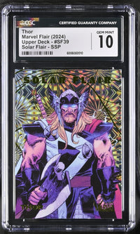Load image into Gallery viewer, 2024 Marvel Flair Thor Solar Flair SSP #SF39 CGC 10 GEM MINT
