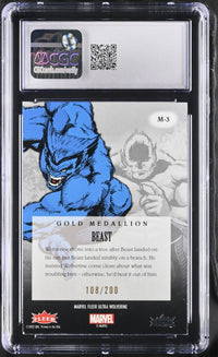 Load image into Gallery viewer, 2024 Marvel Fleer Ultra Wolverine Beast Gold Medallion #M - 3 CGC 8.5 NM/MINT+
