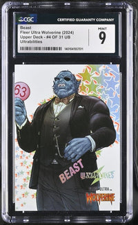 Load image into Gallery viewer, 2024 Marvel Fleer Ultra Wolverine Beast Ultra Abilities #4 CGC 9 MINT
