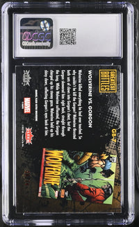 Load image into Gallery viewer, 2024 Marvel Fleer Ultra Wolverine Greatest Battles Wolverine vs Gorgon Red Foil #GB - 7 CGC 8 NM/MINT
