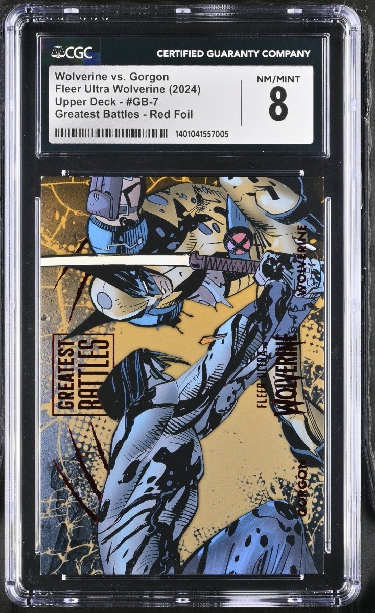 2024 Marvel Fleer Ultra Wolverine Greatest Battles Wolverine vs Gorgon Red Foil #GB - 7 CGC 8 NM/MINT