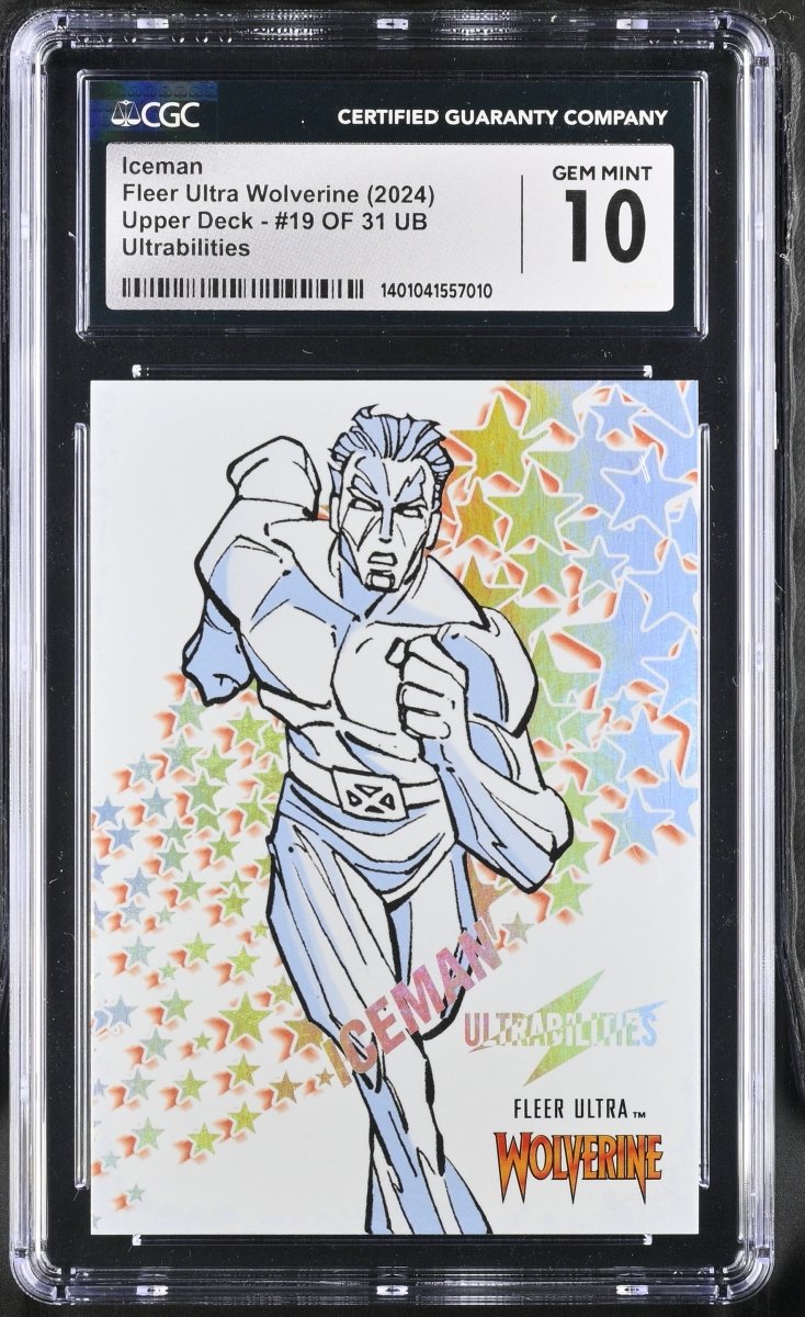 2024 Marvel Fleer Ultra Wolverine Iceman Ultra Abilities #19 CGC 10 GEM MINT