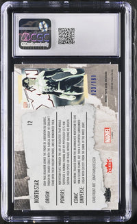 Load image into Gallery viewer, 2024 Marvel Fleer Ultra Wolverine Northstar Blue foil #12 CGC 9 MINT
