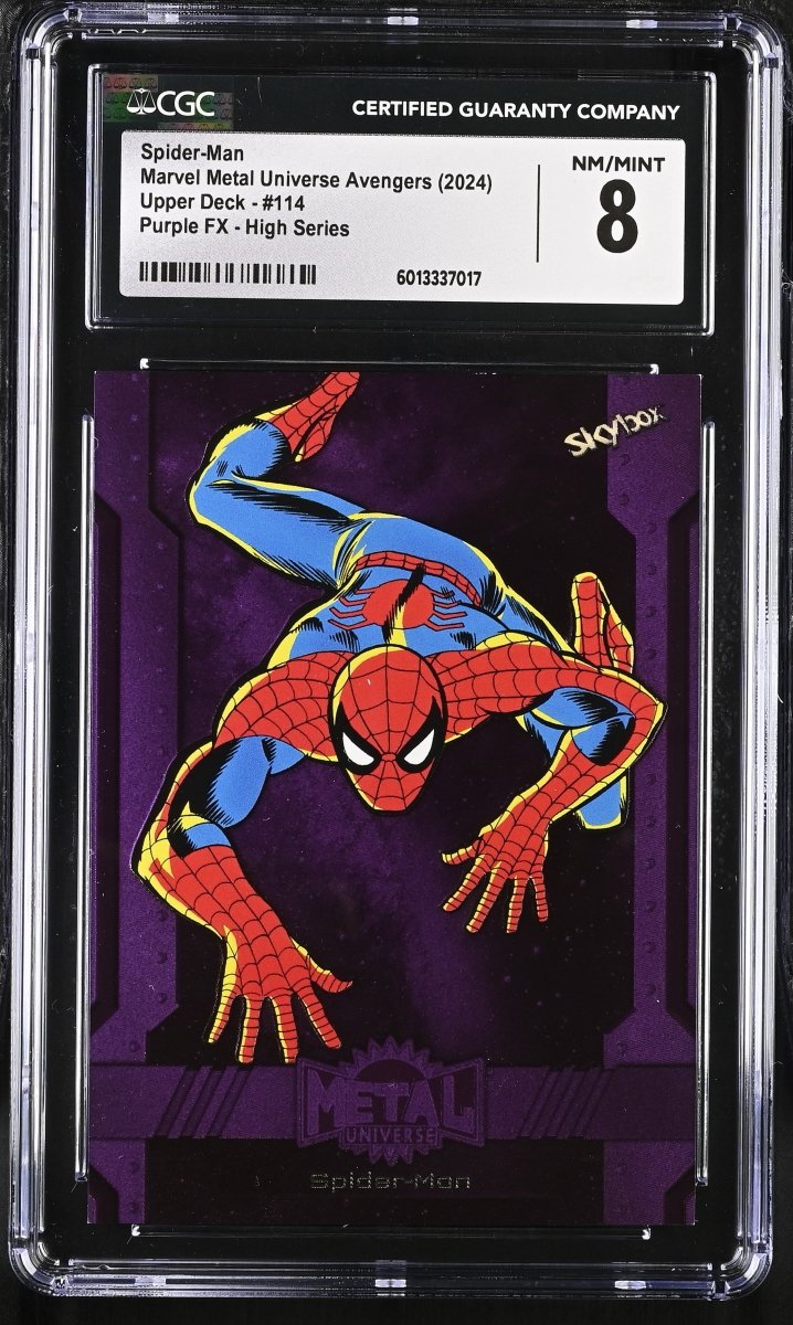 2024 Marvel Metal Avengers Spider - Man Purple FX CGC 8 NM/MINT