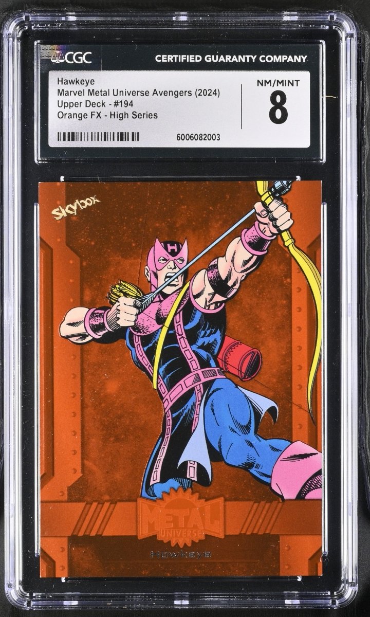 2024 Marvel Metal Hawkeye Orange FX /25 #194 CGC 8 NM/MINT