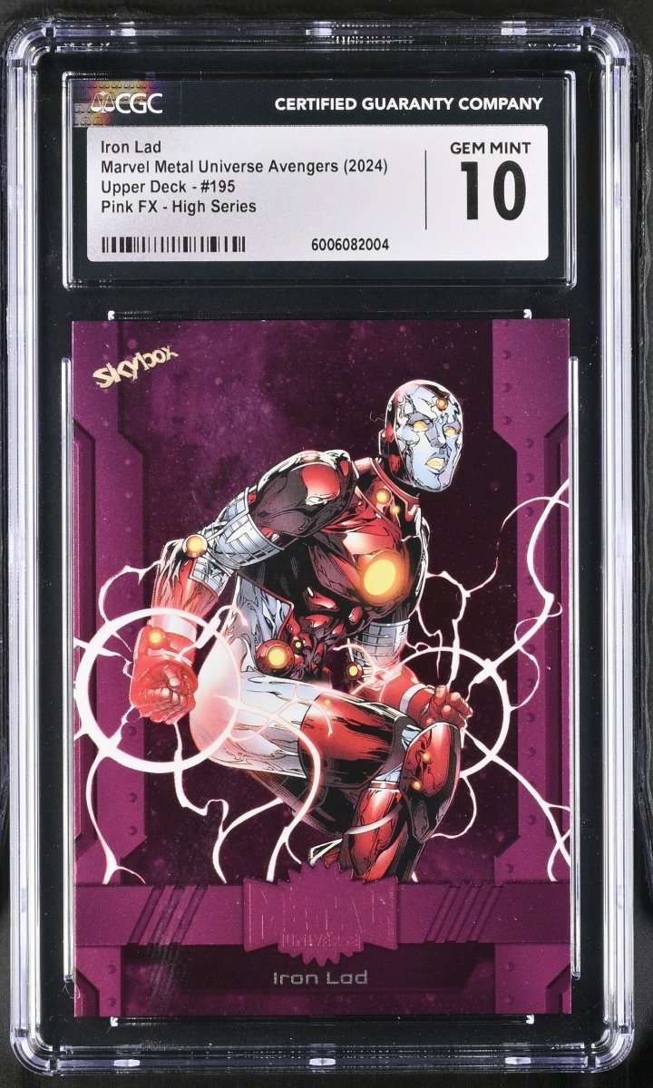 2024 Marvel Metal Iron Lad Pink FX /75 #195 CGC 10 GEM MINT