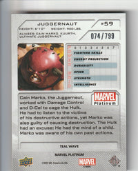 Load image into Gallery viewer, 2024 Marvel Platinum Juggernaut Teal Wave #59 74/799
