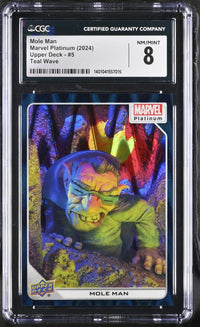 Load image into Gallery viewer, 2024 Marvel Platinum Mole Man Teal Wave #5 CGC 8 NM/MINT
