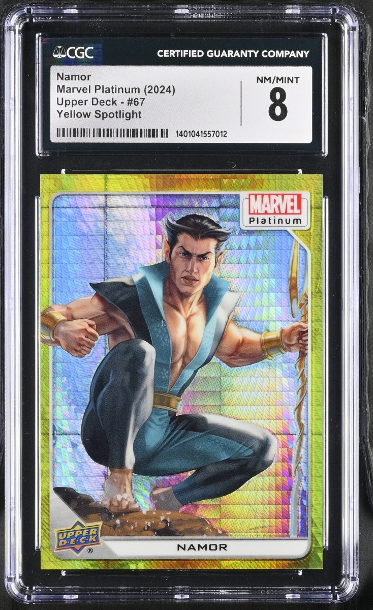 2024 Marvel Platinum Namor Yellow Spotlight #67 CGC 8 NM/MINT