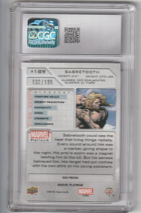 Load image into Gallery viewer, 2024 Marvel Platinum Sabretooth Red Prism #189 CGC 10 Gem Mint
