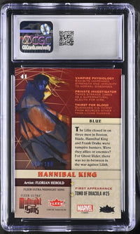 Load image into Gallery viewer, 2024 Marvel Ultra Midnight Sons Hannibal King Blue Foil #41 CGC 9 MINT
