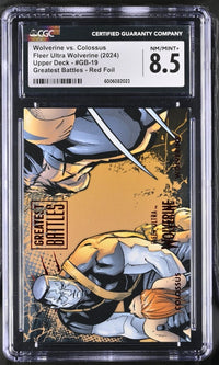 Load image into Gallery viewer, 2024 Marvel Ultra Wolverine vs. Colossus Red Foil #GB - 19 CGC 8.5 NM/MINT+
