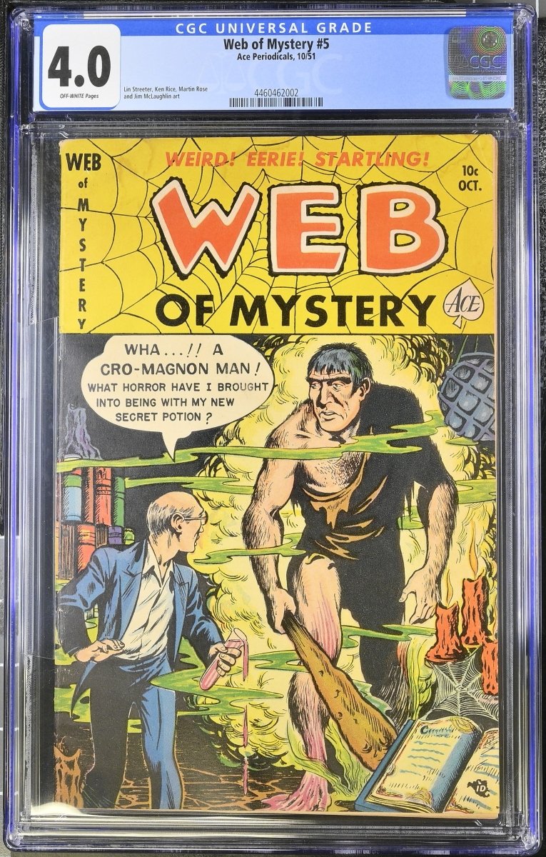 Ace Periodicals Web of Mystery #5 comic CGC graded 4.0