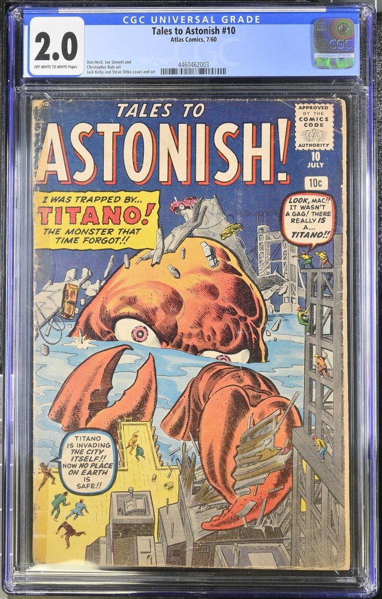 Marvel Atlas Tales to Astonish #10 comic CGC graded 2.0