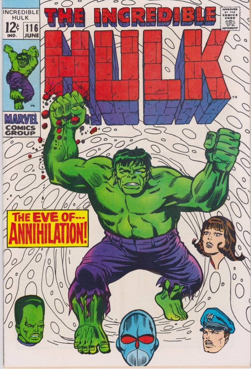 Marvel Hulk #116 1969 NM