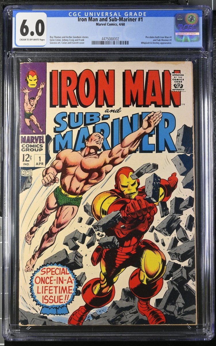 Marvel Iron Man and Sub - Mariner #1 comic CGC graded 6.0