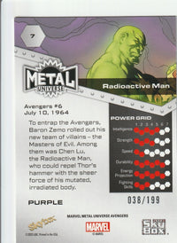 Load image into Gallery viewer, Marvel Metal Avengers 2024 Radio Active Man Purple #7 38/199
