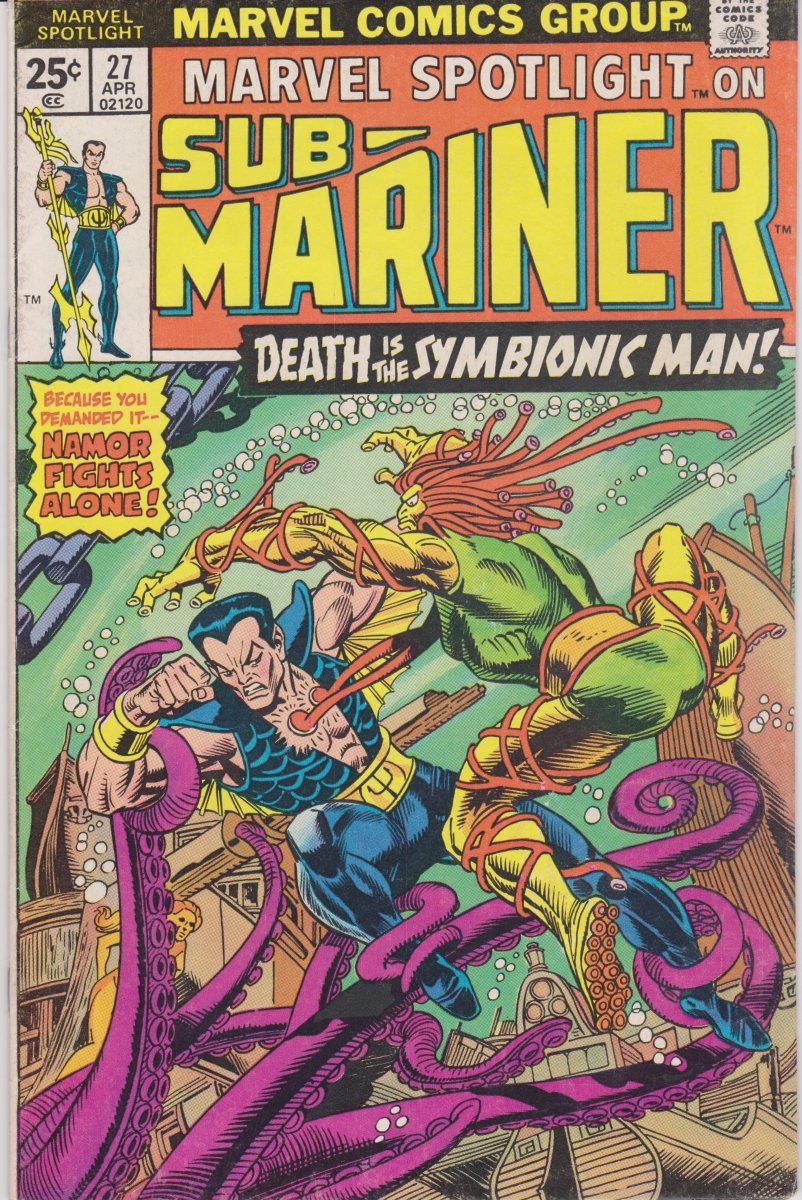 Marvel Spotlight on Sub - Mariner #27 1976 F/VF