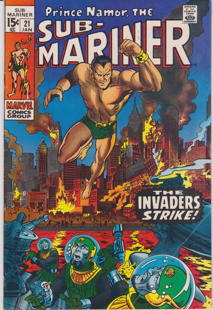 Marvel Sub - Mariner #21 1970 VF/VF - 