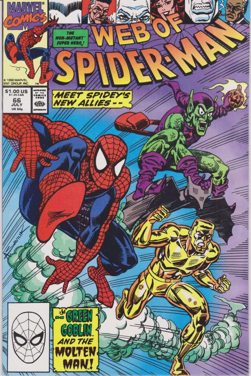 Marvel Web of Spider - Man #66 1990 NM