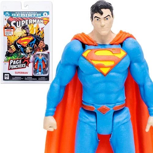 Superman: Rebirth Superman Page Punchers 3 - Inch Scale Action Figure with DC Universe Rebirth Superman # 1 Comic Book