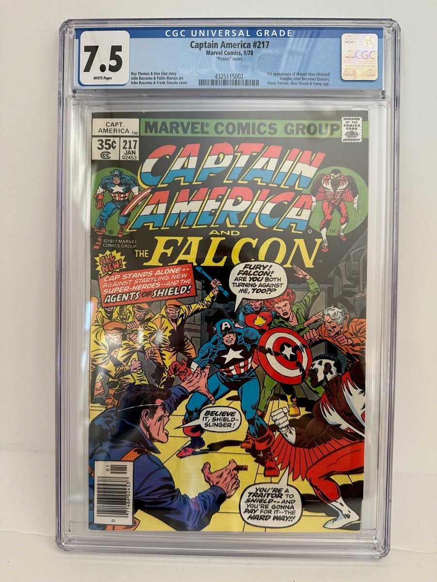 Marvel Captain America and The Falcon #217 Comic CGC Graded 7.5 Rare "Pizzazz Insert"