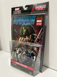 Load image into Gallery viewer, Marvel Legends Guardians of the Galaxy comic pack Gamora and Star Lord

