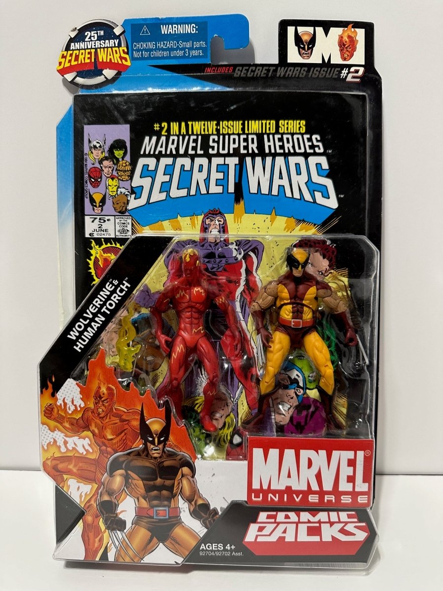 Marvel Legends Secret Wars #2 comic pack Wolverine and Human Torch